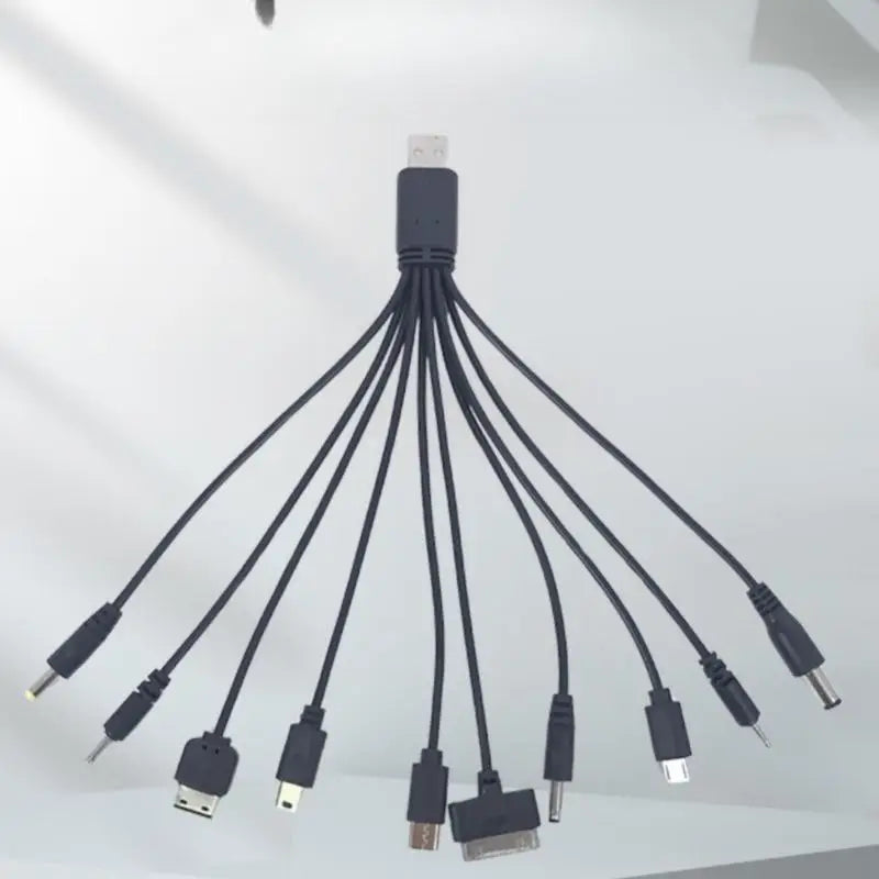 10-in-1 Universal Phone Charger Cable 20cm Micro USB Adapter USB Charging Cable QXL