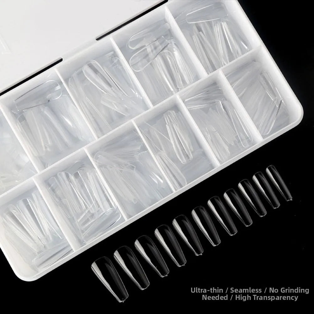 550-Pc French Nail Dual Forms | Oval Coffin Almond Square Nail Extension Forms QXL