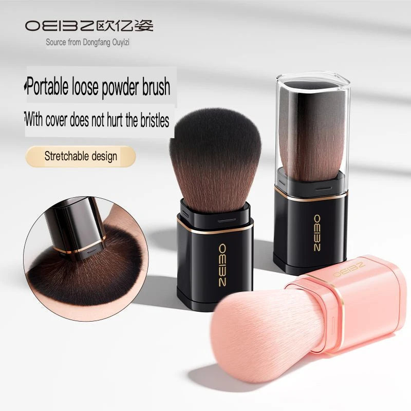 Extendable Blush & Setting Brush | Soft Bristles with Lid Blush Setting Brush QXL