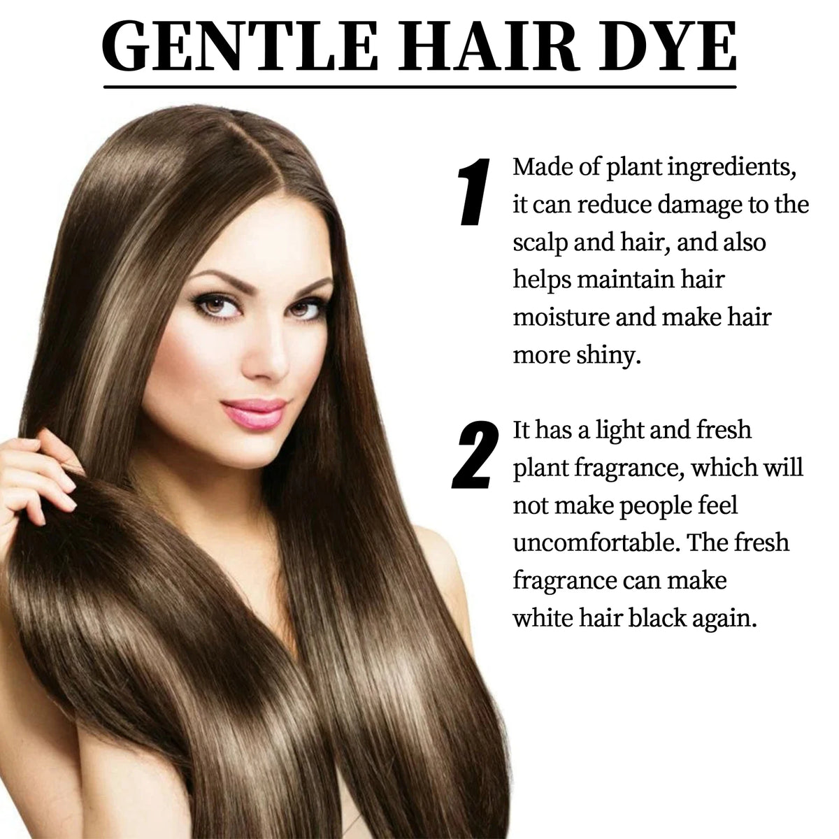 EELHOE Natural Plant-Based Hair Dye Cream | Gray Coverage Hair Dye Cream QXL