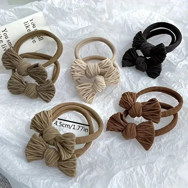 4-Pack Korean High-Elastic Polyester Hair Ties | Ponytail Bands Elastic Hair Ties QXL