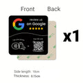 NFC Google Review Card | NTAG215 Tap & Dynamic QR Code NFC Review Card QXL black
