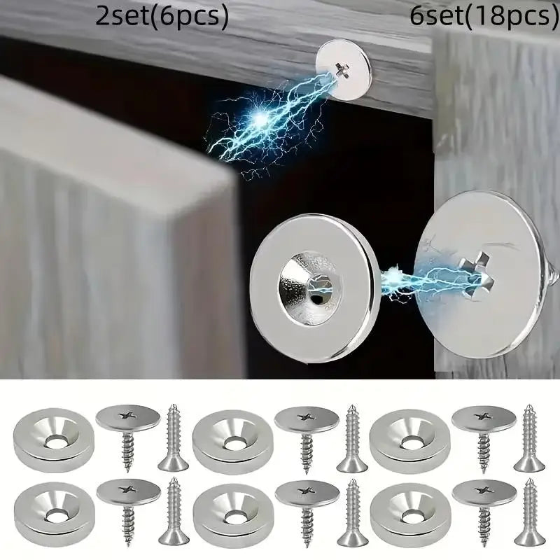 Cabinet Magnetic Catch – Stainless Steel Hidden Door Closure Cabinet Magnetic Catch QXL