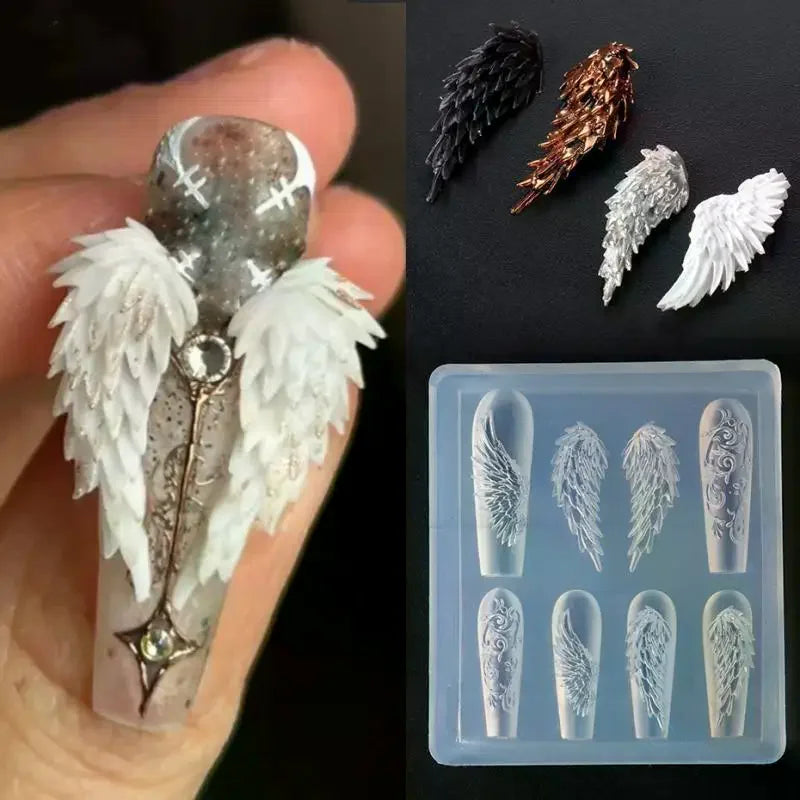 3D Silicone Nail Art Mold – Flower Bow Butterfly Designs Silicone Nail Mold QXL