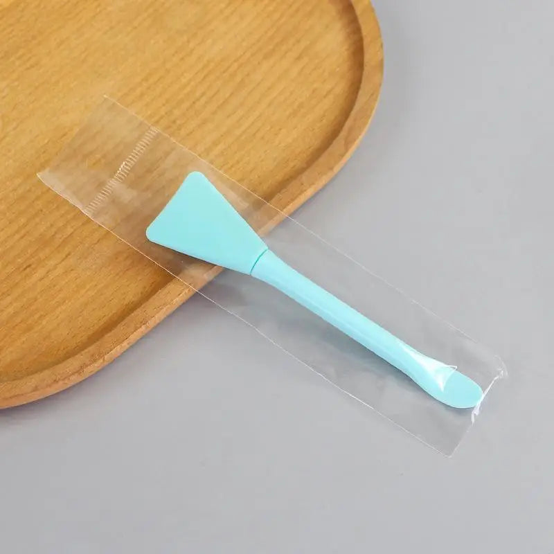 Double-Head Silicone Facial Mask Brush & Scoop | YOVIP Facial Mask Brush QXL Blue