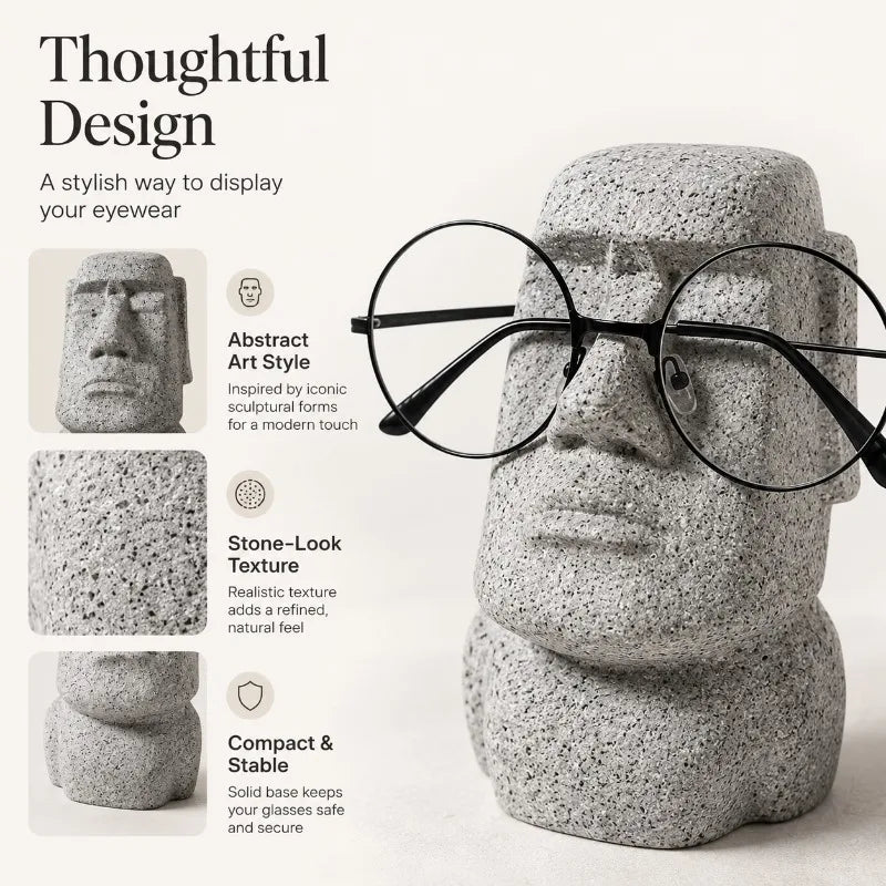 Moai Glasses Holder – Funny Eyewear Stand & Desk Organizer Eyewear Stand QXL