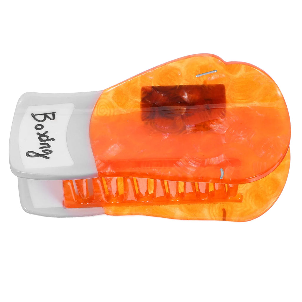 Boxing Glove Acetate Claw Clip | Nonslip Hair Barrette Novelty Claw Clip QXL