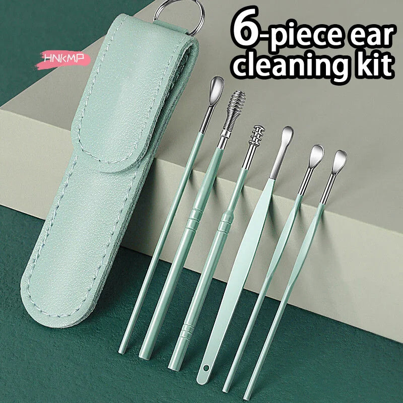 6-Piece Stainless Steel Ear Cleaning Kit | Earwax Removal Set Ear Cleaning Kit QXL
