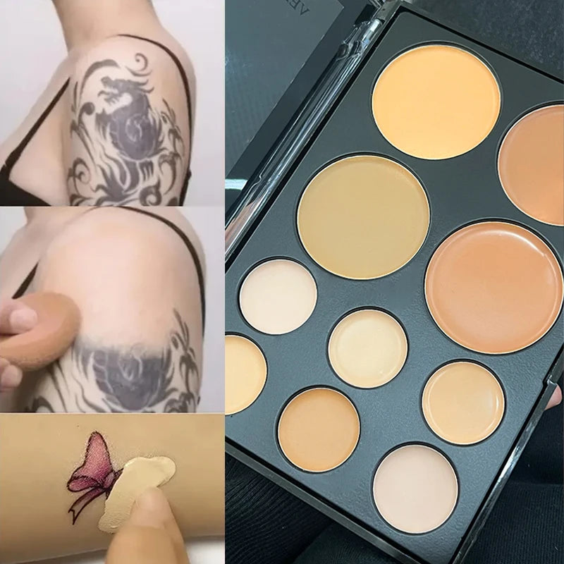 VERONNI 10-Color Concealer Palette – Matte Cream Contour Concealer Palette QXL