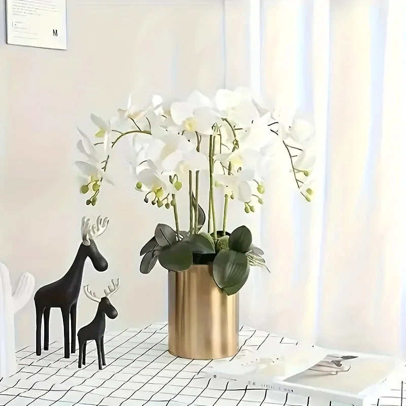 2-Pack Lifelike Butterfly Orchid Artificial Flowers | Home Decor Artificial Flowers QXL