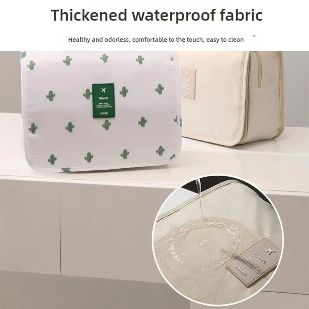 Foldable Hanging Travel Toiletry Bag with Hook | Waterproof Hanging Toiletry Bag QXL