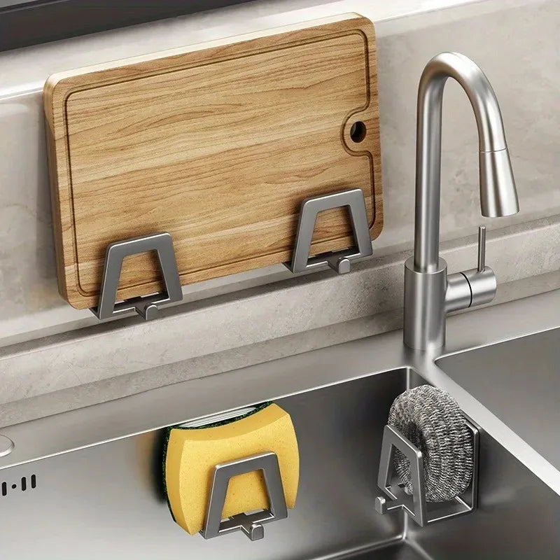 2-Pack Wall-Mount Kitchen Rack | Cutting Board & Pot Lid Kitchen Storage Rack QXL