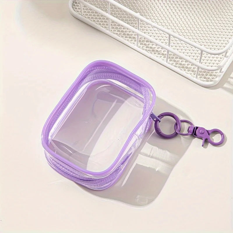 2-Pack Mini Transparent PVC Zipper Pouches | Storage Bags Mini Storage Pouch QXL