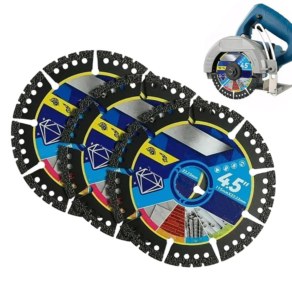3-Pack Diamond Cutting Blades | Angle Grinder Multi-Material Diamond Cutting Blades QXL