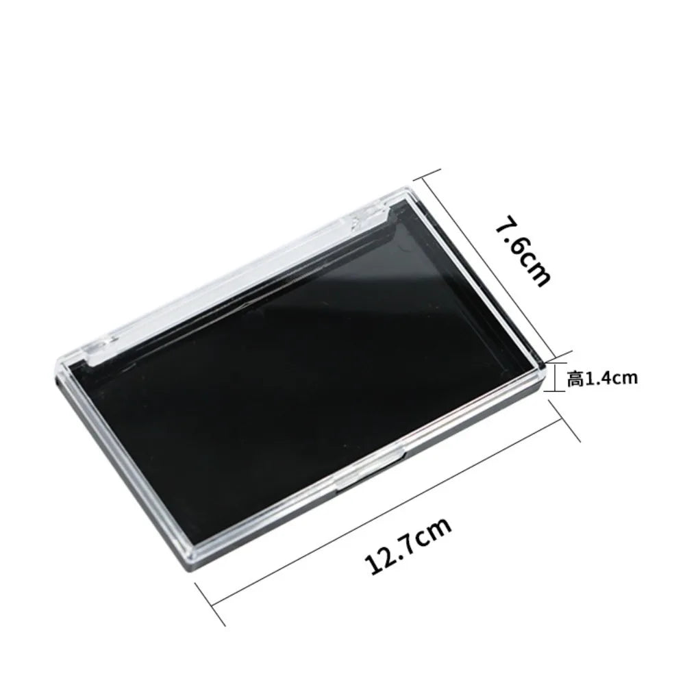 Clear Plastic Eyelash Storage Box | Transparent Square Case Eyelash Storage Case QXL Black