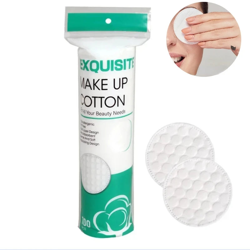 Double-Sided Cotton Makeup Remover Pads – 100 Pack Cotton Remover Pads QXL