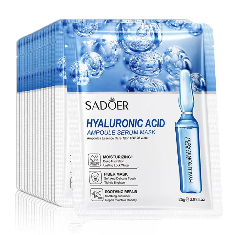 SADOER Hyaluronic Acid Sheet Masks – 10-Pack Hydrating Face Mask Hydrating Sheet Mask QXL Default Title