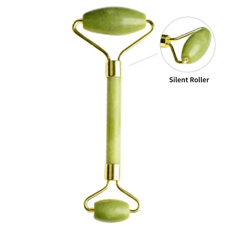 Green Jade Face Roller | Double-Head Facial Massage Tool Jade Face Roller QXL