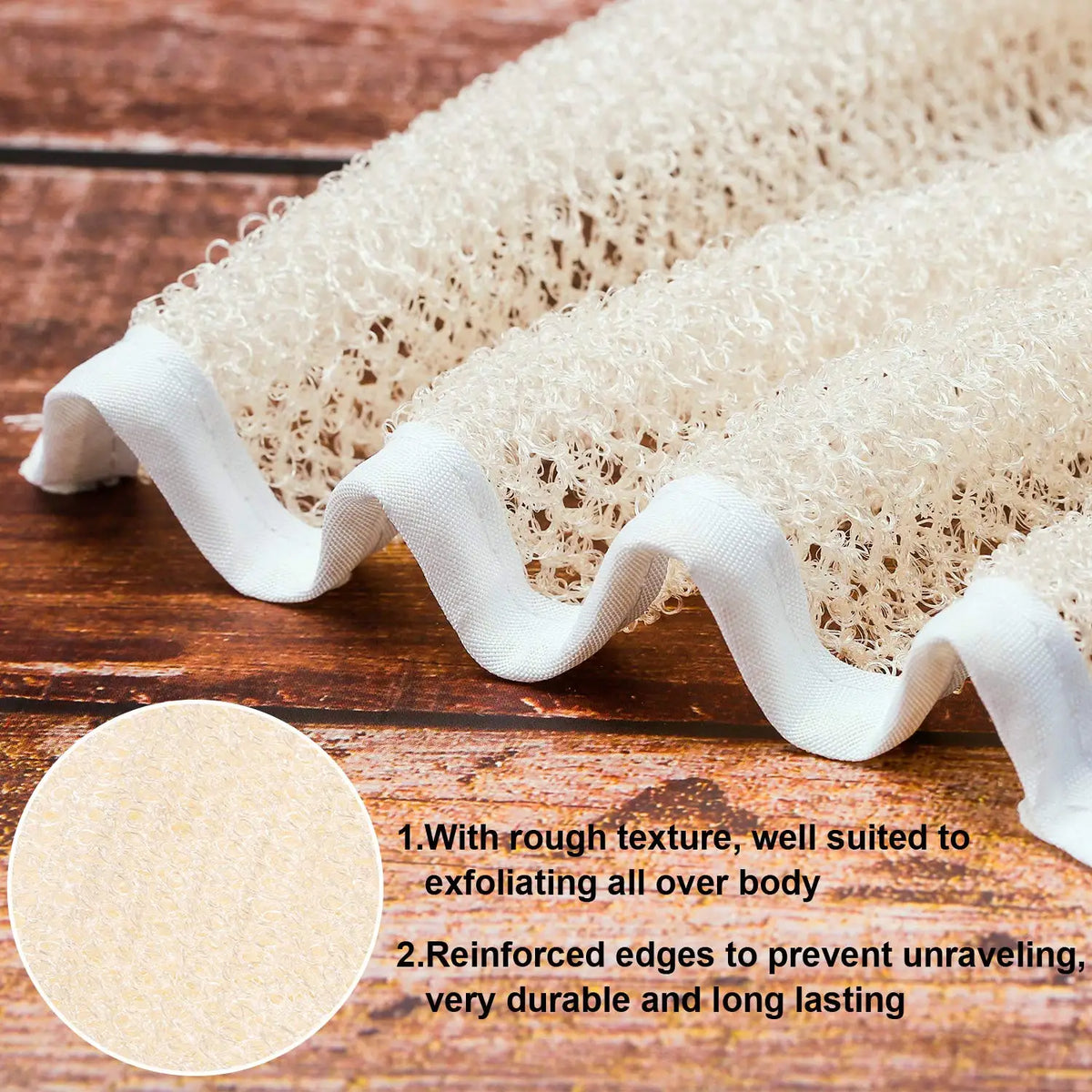 5-Pack Exfoliating Bath & Face Wash Cloths | Dual-Texture Scrub Exfoliating Bath Cloth QXL