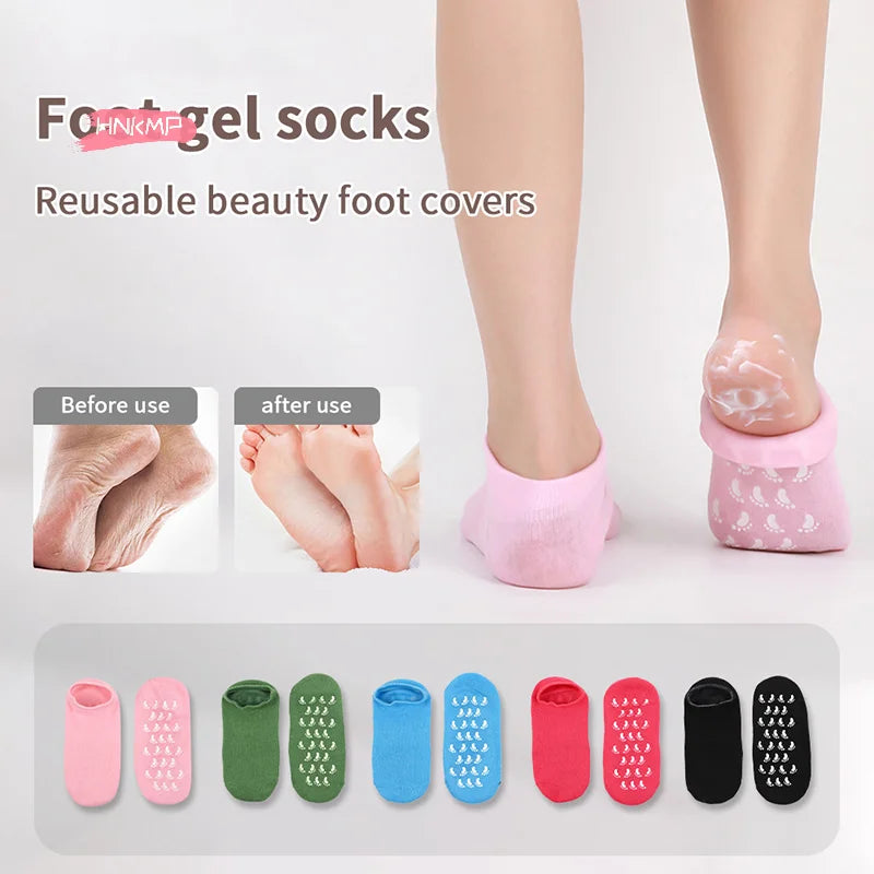 Silicone Moisturizing Socks & Gloves Set | Foot & Hand Care Moisturizing Foot Socks QXL