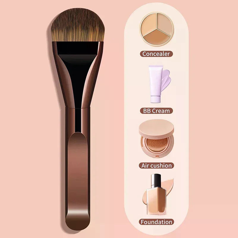 Flat Head Foundation Brush – Synthetic, Portable & Easy Clean Foundation Makeup Brush QXL