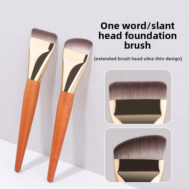 Professional Foundation & Concealer Brush | Wool Fiber Foundation Makeup Brush QXL