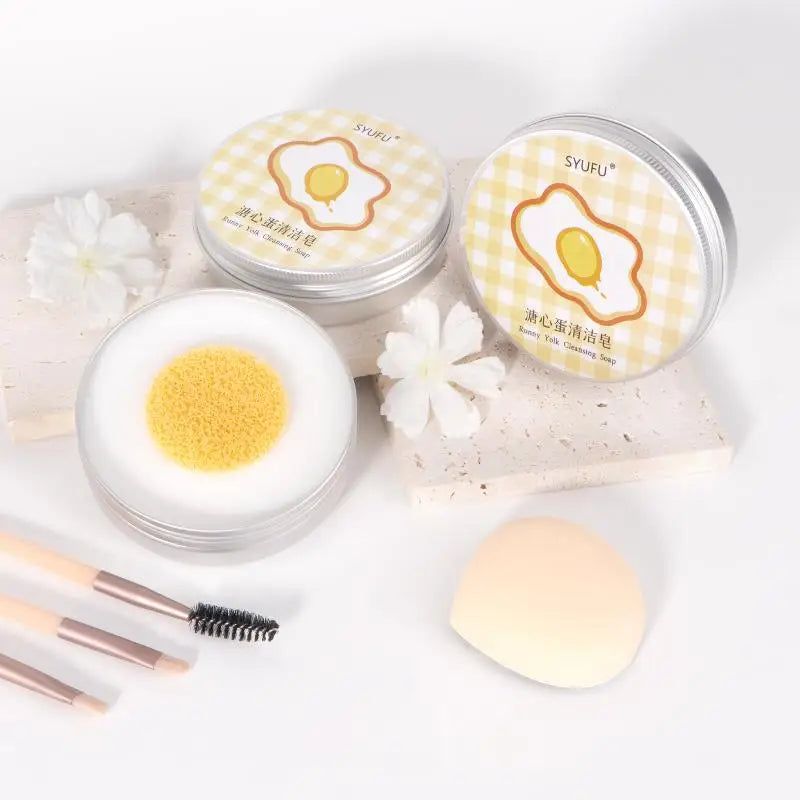 Makeup Brush Cleansing Soap Kit with Silicone Scrub Pad Brush Cleansing Soap QXL