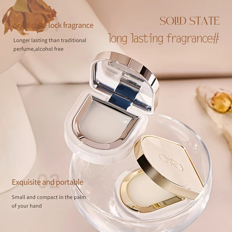 Mirror Solid Perfume Compact | Long-Lasting Floral Fragrance Solid Perfume Compact QXL