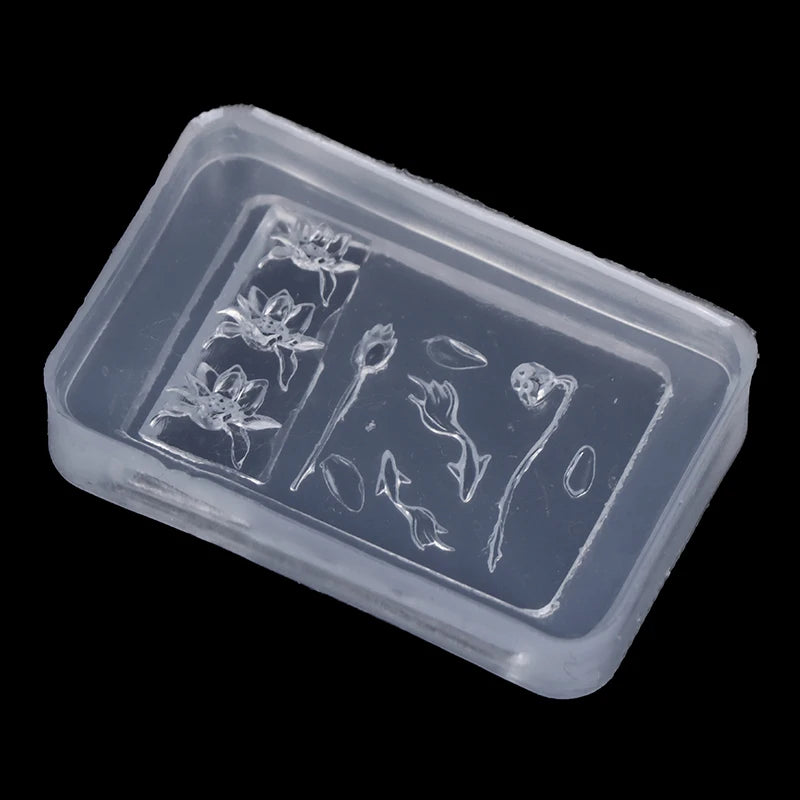 3D Lotus Flower Silicone Nail Art Mold | DIY Embossed Template Nail Art Mold QXL