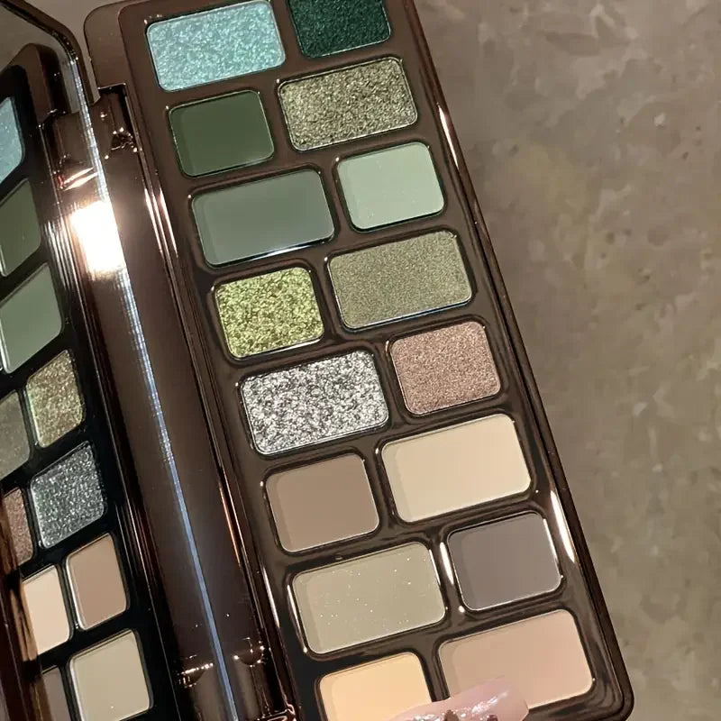 VERONNI 16-Color Eyeshadow Palette – Matte Shimmer Glitter Eyeshadow Palette QXL