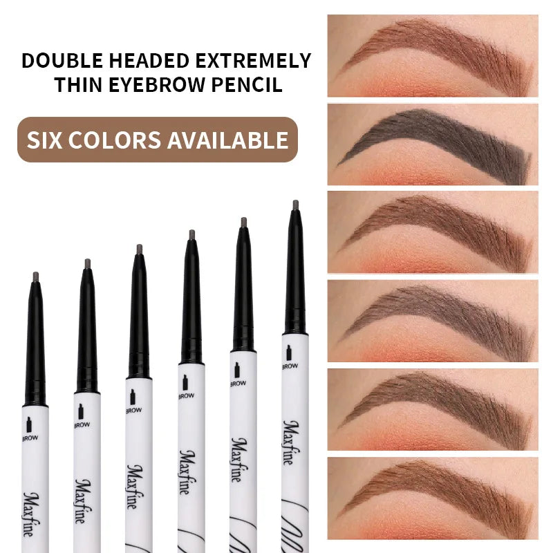MAXFINE Double-Head Waterproof Eyebrow Pencil | High Pigment Eyebrow Pencil QXL