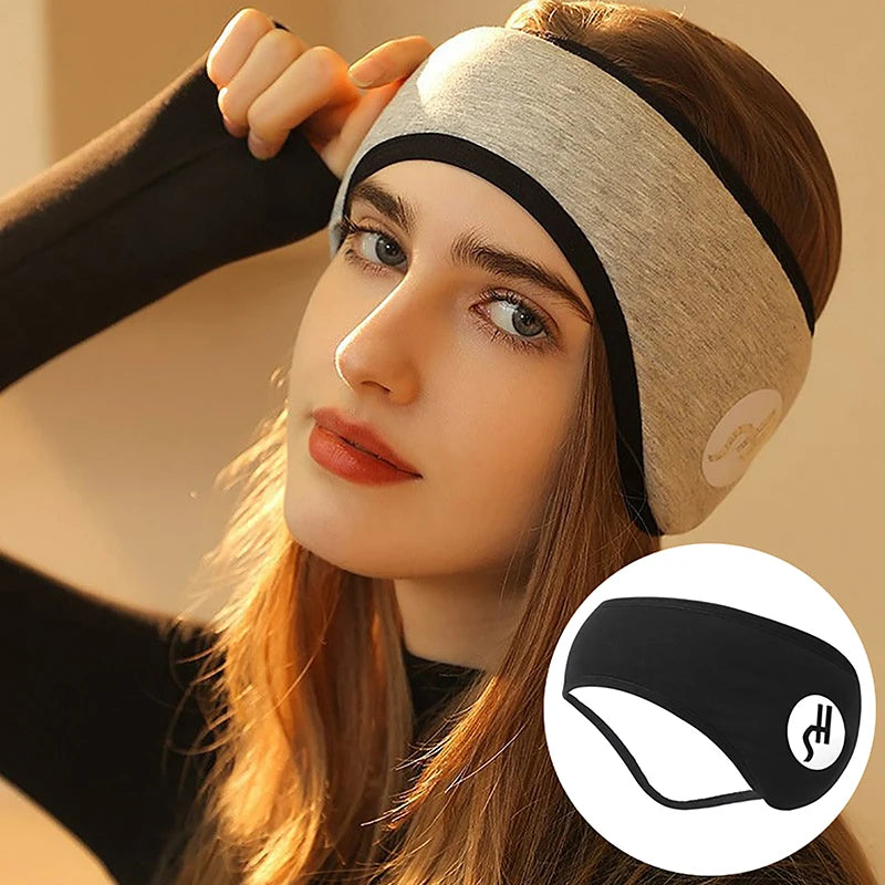 Unisex Winter Ear Muff Headband & Sleep Eye Mask | 3-Layer Ear Muff Headband QXL
