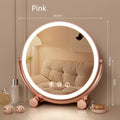 LED Vanity Mirror 3-Colour Lights Touch Control USB-C Charging LED Vanity Mirror QXL Pink