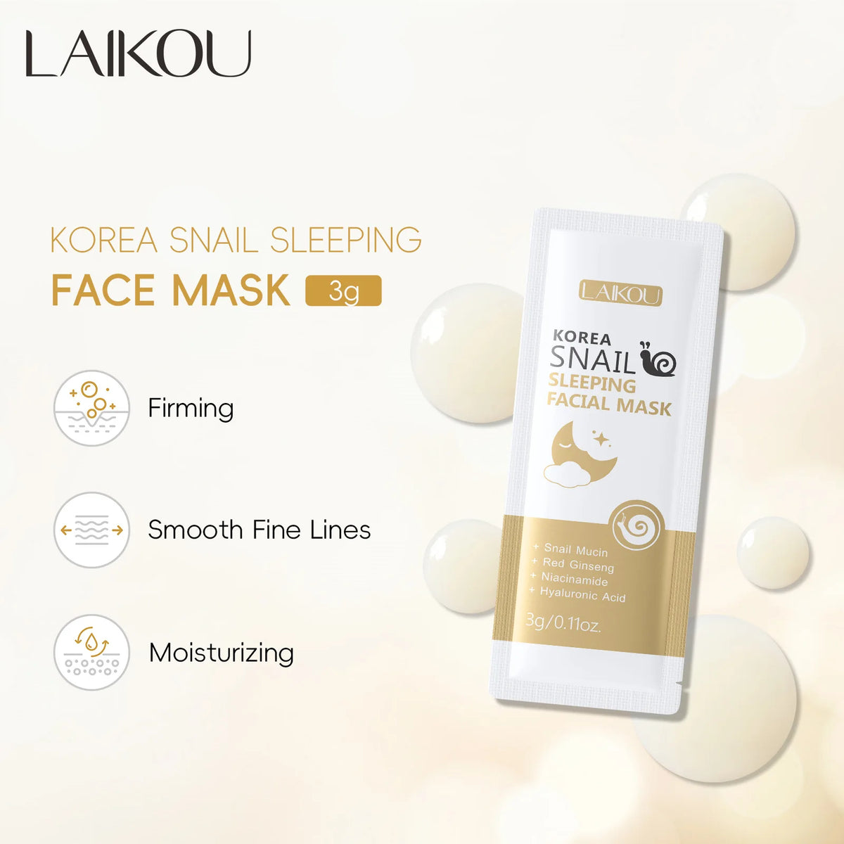 LAIKOU 5-in-1 Overnight Sleeping Face Mask Set – 5pcs Sleeping Face Mask QXL