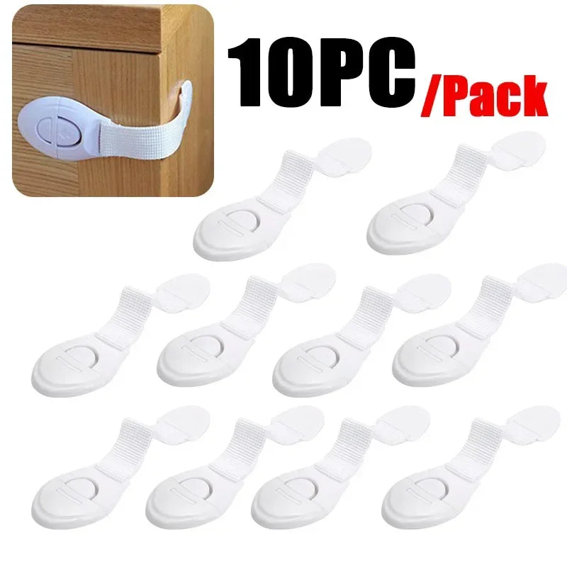 10-Pack Baby Proof Cabinet Safety Locks | Drawer & Door Lock Cabinet Safety Lock QXL B73 A-10 Pcs