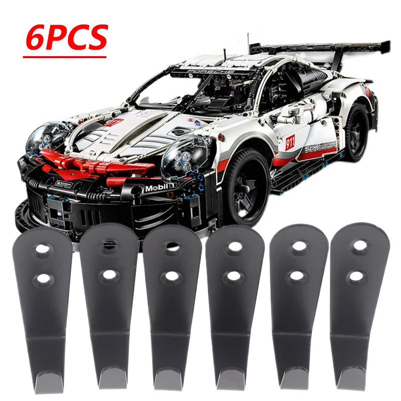6-Pack Wall Mount Hooks for LEGO Technic AMG F1 W14 Display Wall Display Hooks QXL
