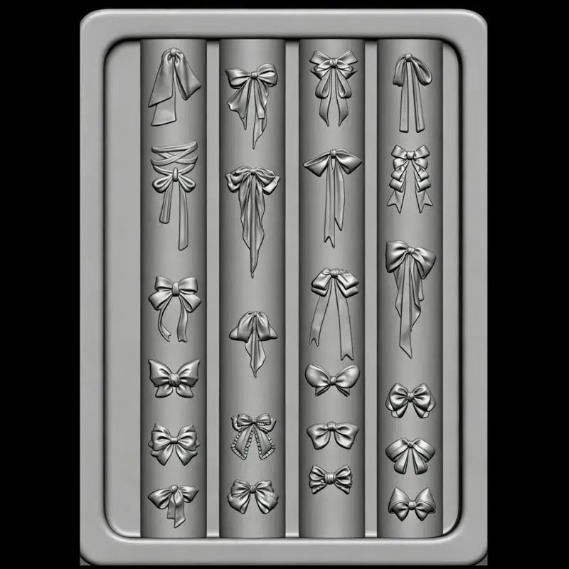 3D Bow Lace Silicone Nail Art Mold | DIY Resin Charm Mould Silicone Nail Mold QXL A3