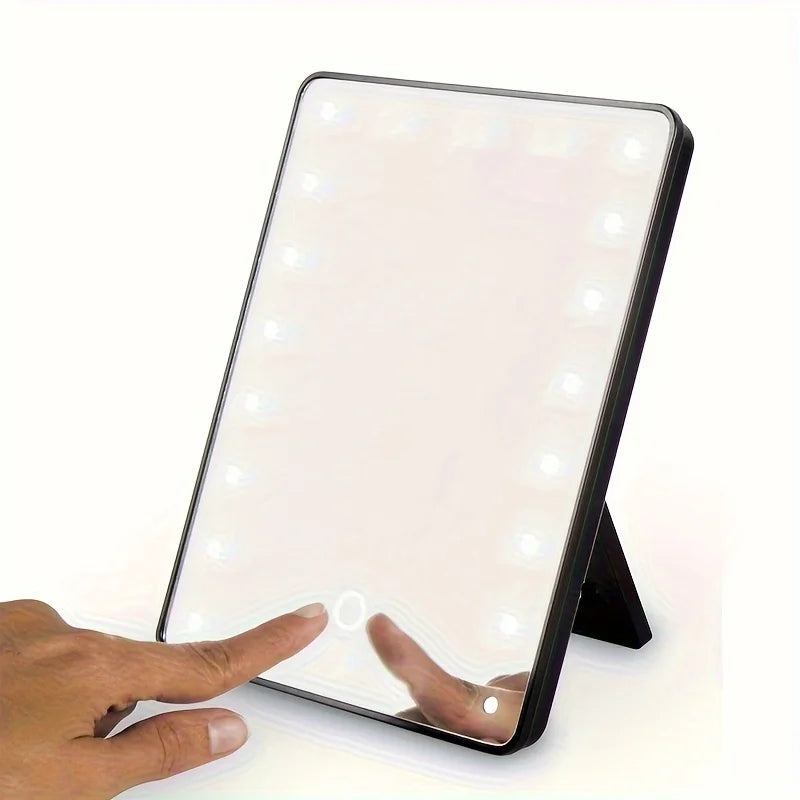 LED Makeup Mirror Touch Dimmer | USB & Battery Powered LED Vanity Mirror QXL black