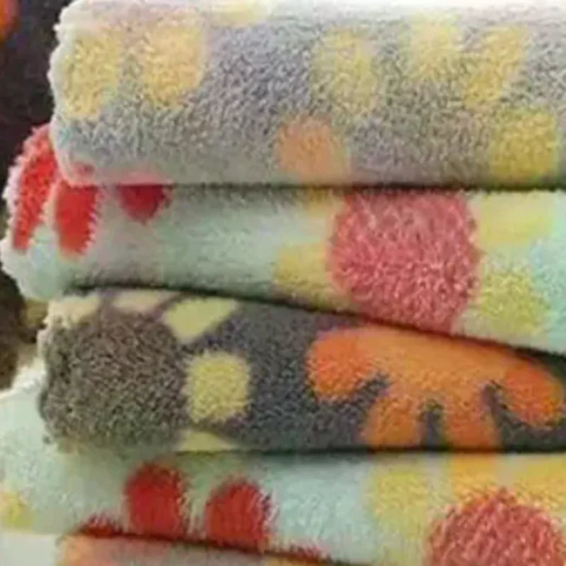 4-Pack Coral Fleece Kitchen Dishcloths | Soft Absorbent 30x30cm Kitchen Cleaning Cloths QXL