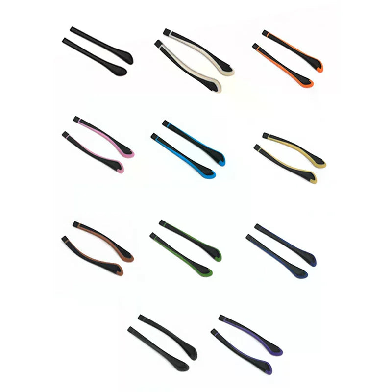 Silicone Eyeglass Ear Hook Covers | Anti-Slip Temple Sleeves Eyeglass Ear Hook Cover QXL
