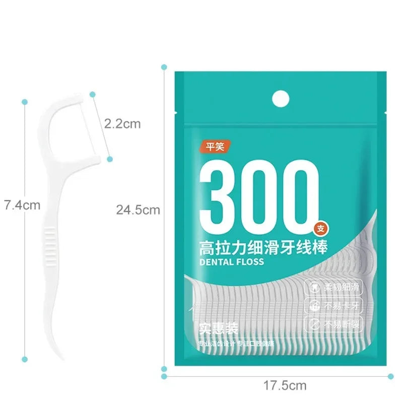 Brush Toothpick Floss Picks | Interdental Cleaner 30–600 Pack Dental Floss Picks QXL