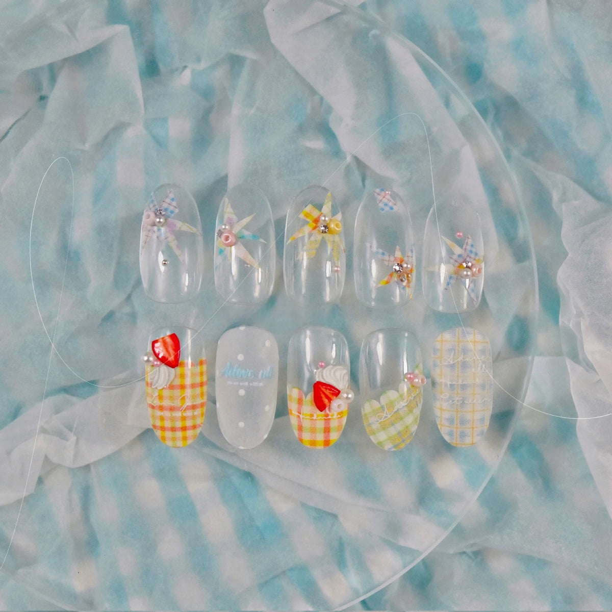 5D Embossed Nail Art Stickers | Grid Butterfly Decals Nail Art Stickers QXL