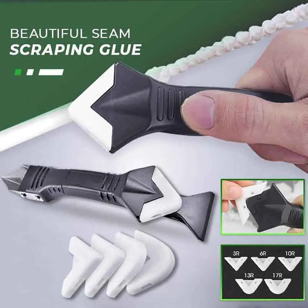 5-in-1 Corner Caulking Tool Kit | Silicone Scraper & Spatula Caulking Tool Kit QXL