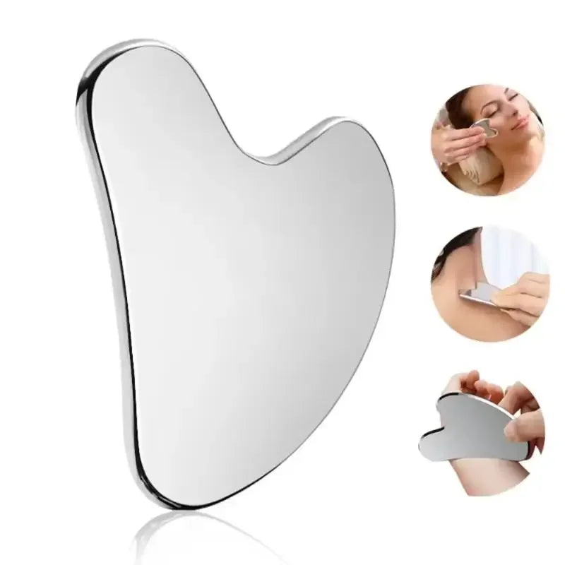 Heart-Shape Stainless Steel Gua Sha Scraper & Face Massager Gua Sha Scraper QXL