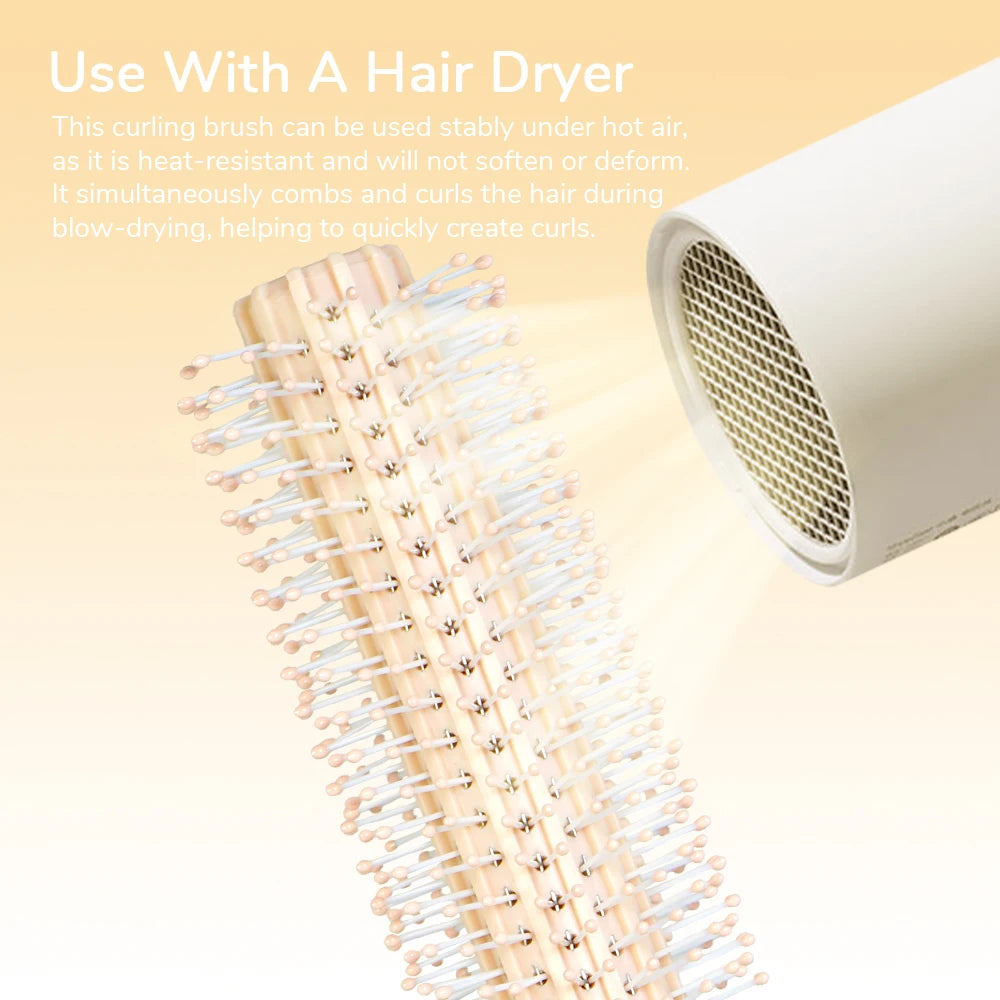 K.H.Lina Volumizing Round Comb – Curl, Blow Dry & Massage Round Styling Comb QXL