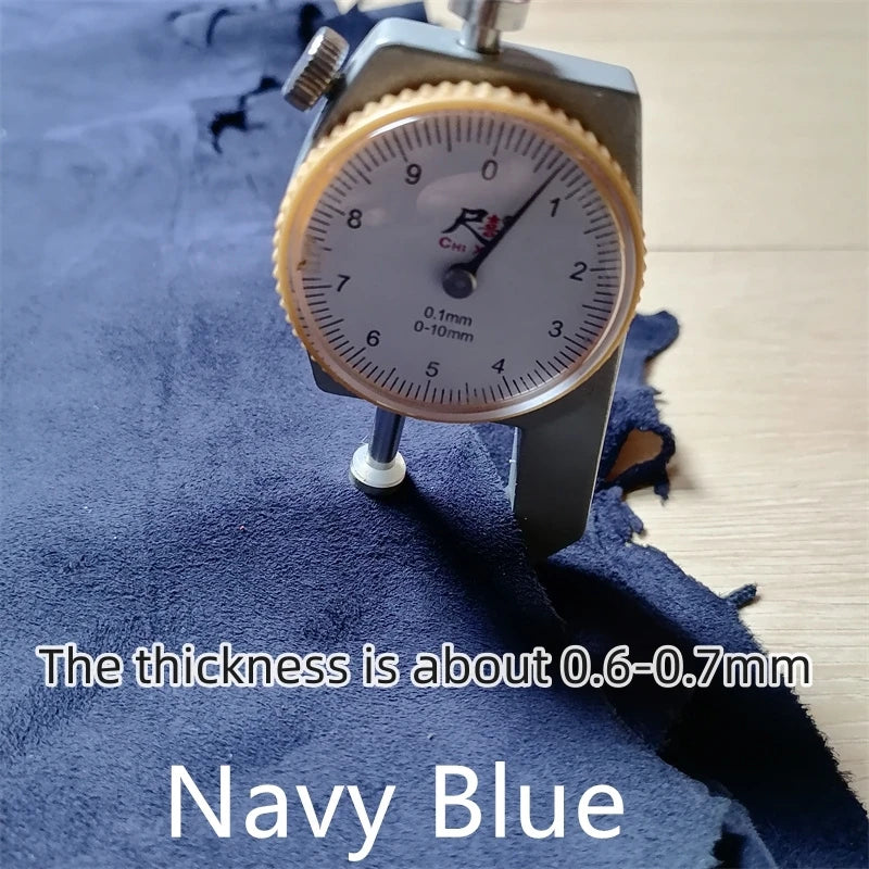 Navy Blue Sheepskin Leather Fabric 0.6–1mm | DIY Whole Hide Leather Craft Fabric QXL