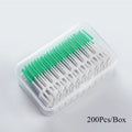 Vvocci Silicone Interdental Brushes 150/200-Pack | Toothpicks Interdental Brushes QXL M77 Green-200 Pcs
