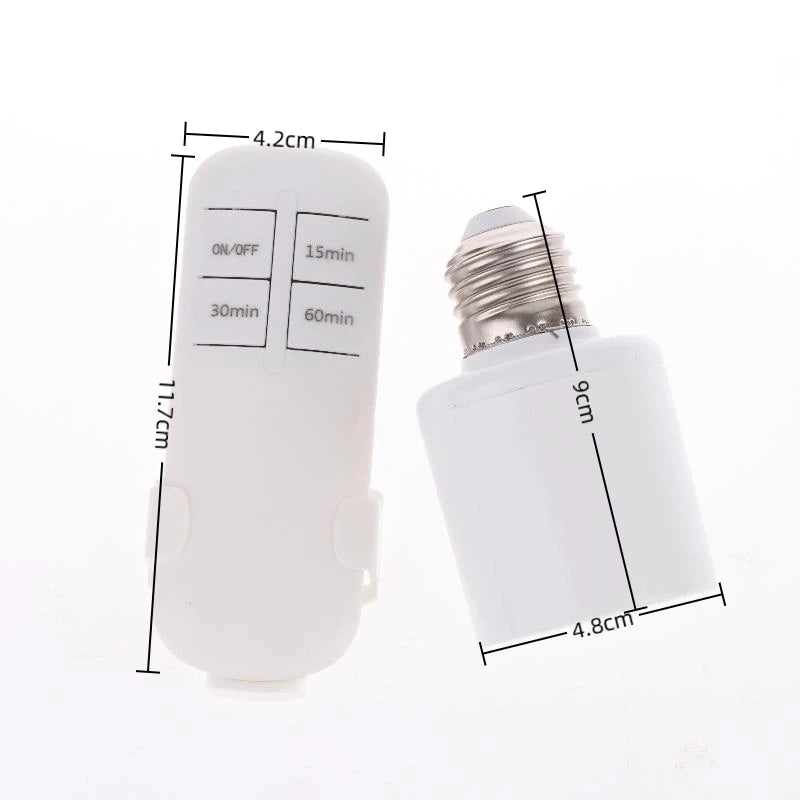 E27 Remote Control Lamp Holder with Timer Switch | 60W Remote Lamp Holder QXL A