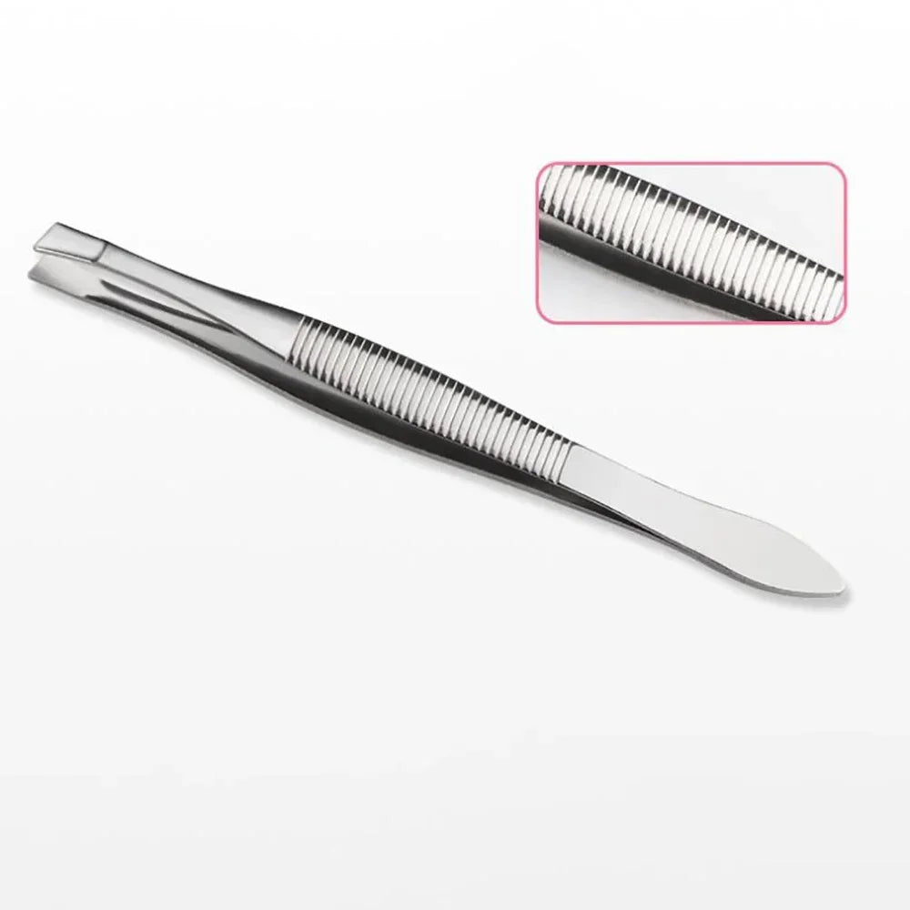 2-Pack Slant Tip Stainless Steel Eyebrow Tweezers | Beauty Tool Eyebrow Tweezers QXL