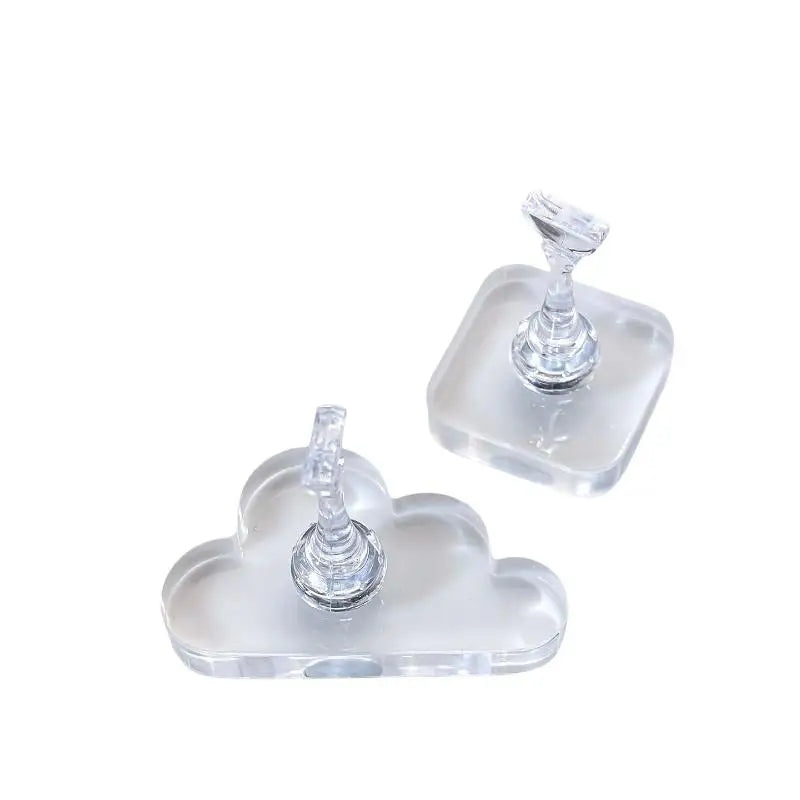 Magnetic Acrylic Nail Practice Base | Clear Thickened Holder Nail Practice Stand QXL